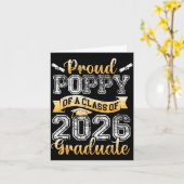 Graduate proud poppy of a class 2026 seniorGraduat カード (黄色い花)