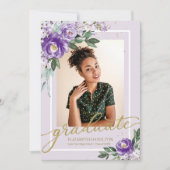 Graduate Purpleフローラ大学院発表写真 案内状 (正面)