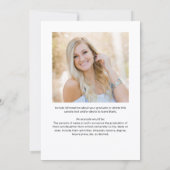 Graduate Script 4 Photos Graduation 案内状 (裏面)