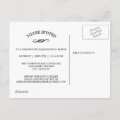 Graduate Script Vertical – はがき インビテーションポストカード (裏面)