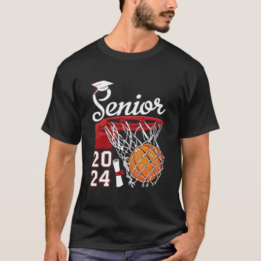 Graduate Senior Class 2024 Graduation Basketball P Tシャツ (正面)