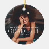 Graduate | Sentimental Photo Keepsake Christmas  セラミックオーナメント (正面)