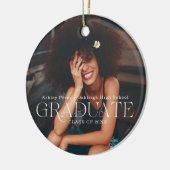 Graduate | Sentimental Photo Keepsake Christmas  セラミックオーナメント (左)
