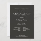 Graduate Simple Chic Trendy Script Photo 招待状 (裏面)