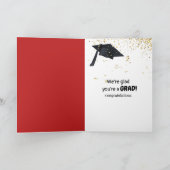 Graduate Stick Figure Girl with Diploma カード (内部)