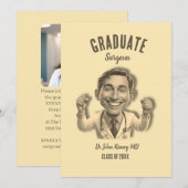 GRADUATE SURGERON DOCTOR MD NY UNIVERSITY 招待状 (正面/裏面)