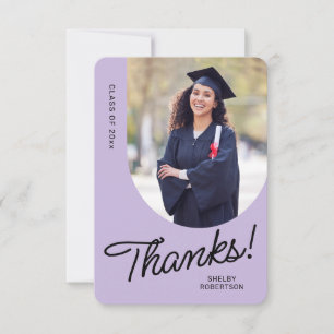 Graduate Thank You Script Arch Photo サンキューカード