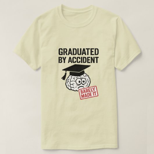 GRADUATED BY ACCIDENT Tシャツ (デザイン正面)