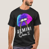 Graduated Purple Blue Gemini Queen May or June Wom Tシャツ (正面)