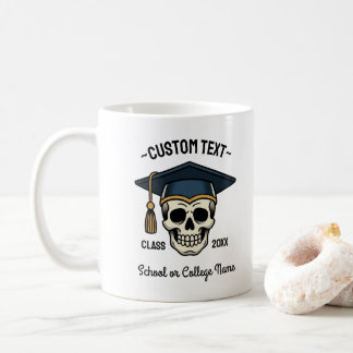 Graduated Skull Custom Name Year School コーヒーマグカップ