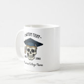Graduated Skull Custom Name Year School コーヒーマグカップ (正面左)