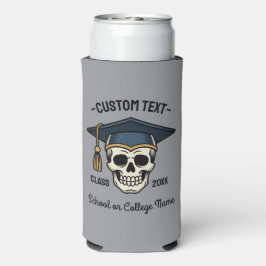 Graduated Skull Custom Name Year School スリム缶クーラー