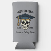Graduated Skull Custom Name Year School スリム缶クーラー (裏面)