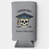 Graduated Skull Custom Name Year School スリム缶クーラー (正面)