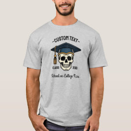 Graduated Skull Custom Name Year School Tシャツ