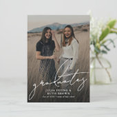 Graduates 4 Photo Collage Joint Graduation Party  招待状 (スタンド正面)