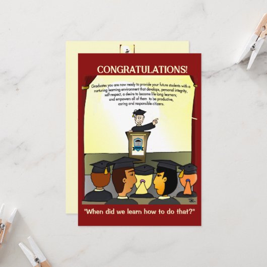 Graduates Flat Card カード (正面/裏面インサイチュ)