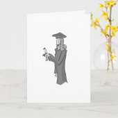 Graduating女性 カード (黄色い花)