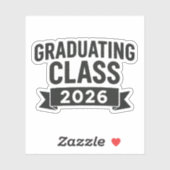 Graduating Class of 2026 Banner シール (シート)