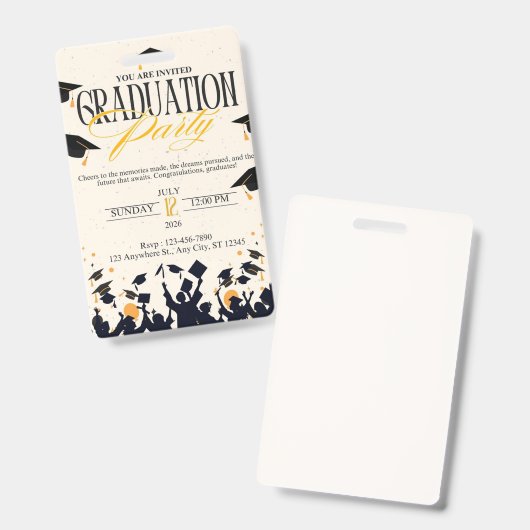 Graduation バッジ (正面＆裏面)