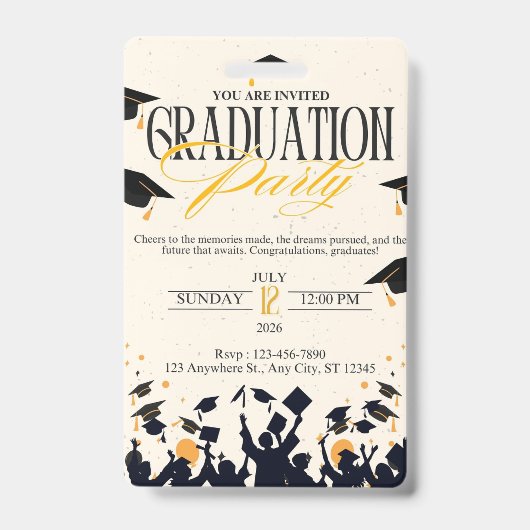 Graduation バッジ (正面)