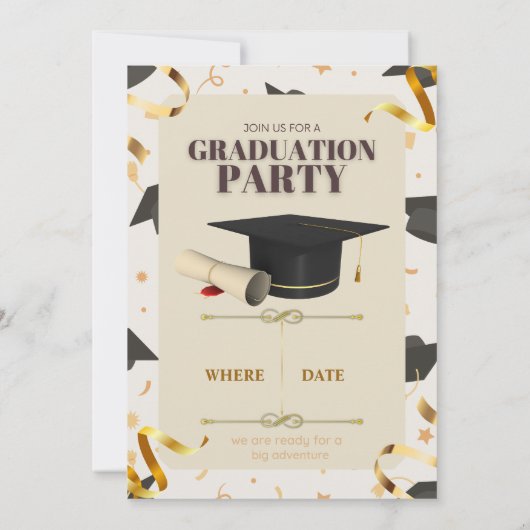 GRADUATION 2023: CELEBRATE YOUR HARD-EARNED SUCCES 招待状 (裏面)