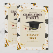 GRADUATION 2023: CELEBRATE YOUR HARD-EARNED SUCCES 招待状 (正面/裏面)