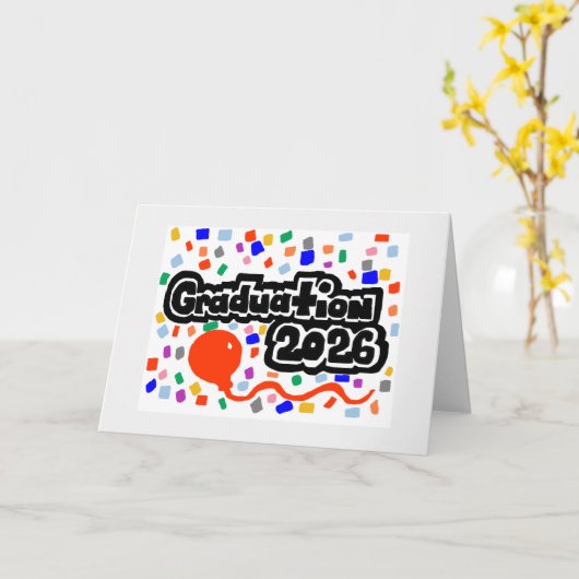 Graduation 2026  カード (黄色い花)