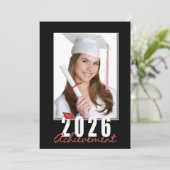 Graduation 2026 Achievement Photo Frame 招待状 (スタンド正面)