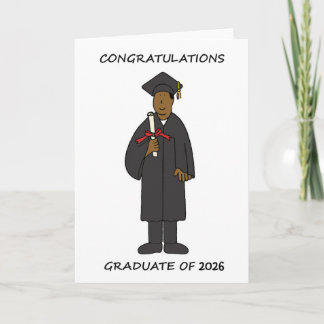 Graduation 2026 African American Male Holiday Card シーズンカード
