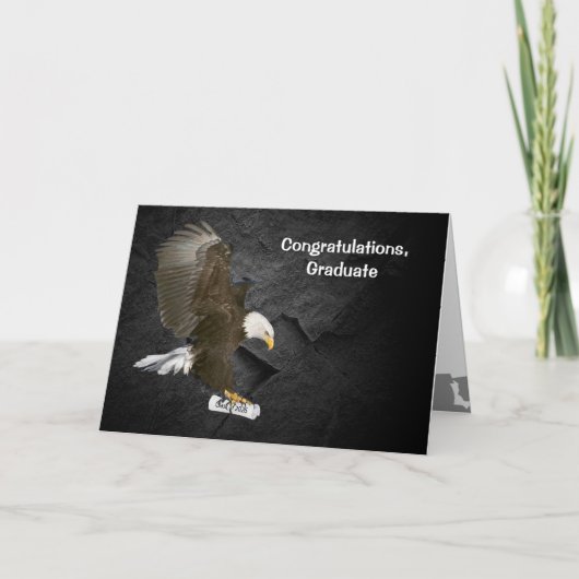 Graduation 2026 Bald Eagle With Diploma カード (正面)