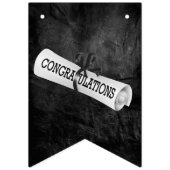 Graduation 2026 Black Leather and Diplomas バンティングフラッグ (第1の旗)