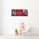 Graduation 2026 Congrats 2 Photo Burgundy And Gold 横断幕 (インサイチュ)