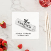 Graduation 2026 Diploma On White スタンダードカクテルナプキン (インサイチュ)