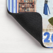 Graduation 2026 Girl in Old School, Blue マウスパッド (コーナー)