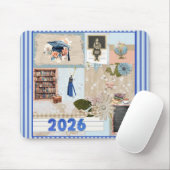 Graduation 2026 Girl in Old School, Blue マウスパッド (マウス)