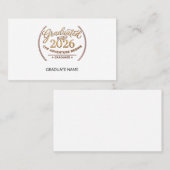 Graduation 2026 Gold Foil Note Card / Tarjeta  コーリングカード (正面/裏面)