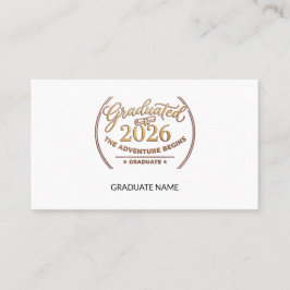 Graduation 2026 Gold Foil Note Card / Tarjeta コーリングカード