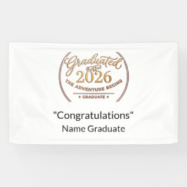 Graduation 2026 Gold Foil Vinyl Banner / Pancarta 横断幕
