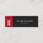 Graduation 2026 Modern Script Calling スキニー名刺 (正面)