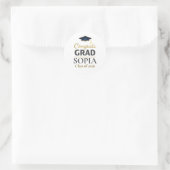 Graduation 2026 Personalized Congrats Grad ラウンドシール (バッグ)