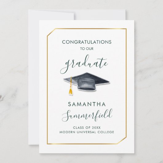 Graduation 2026 Photo Script Grad 案内状 (正面)