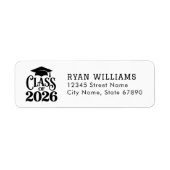 Graduation 2026 Return Address Labels ラベル (正面)