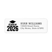 Graduation 2026 Return Address Labels ラベル (正面)