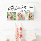 Graduation 3 Photos Congratulations Name 横断幕 (インサイチュ)