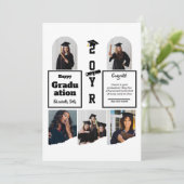 Graduation 5 Photo Celebration Graduate Template カード (スタンド正面)