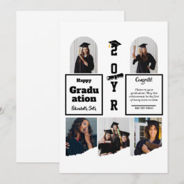 Graduation 5 Photo Celebration Graduate Template カード
