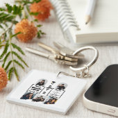 Graduation 5 Photo Celebration Graduate Template キーホルダー (正面右)