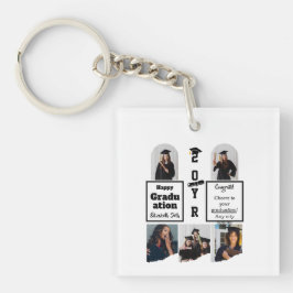 Graduation 5 Photo Celebration Graduate Template キーホルダー