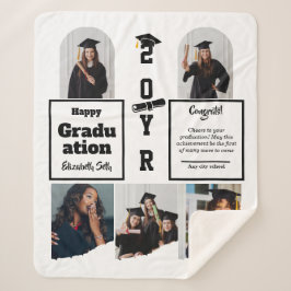 Graduation 5 Photo Celebration Graduate Template シェルパブランケット